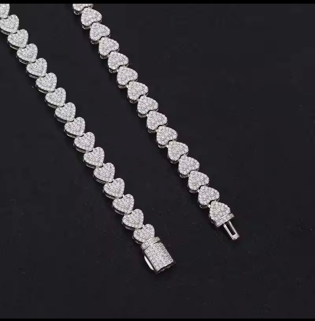 Tennis Corazon moissanita 8mm