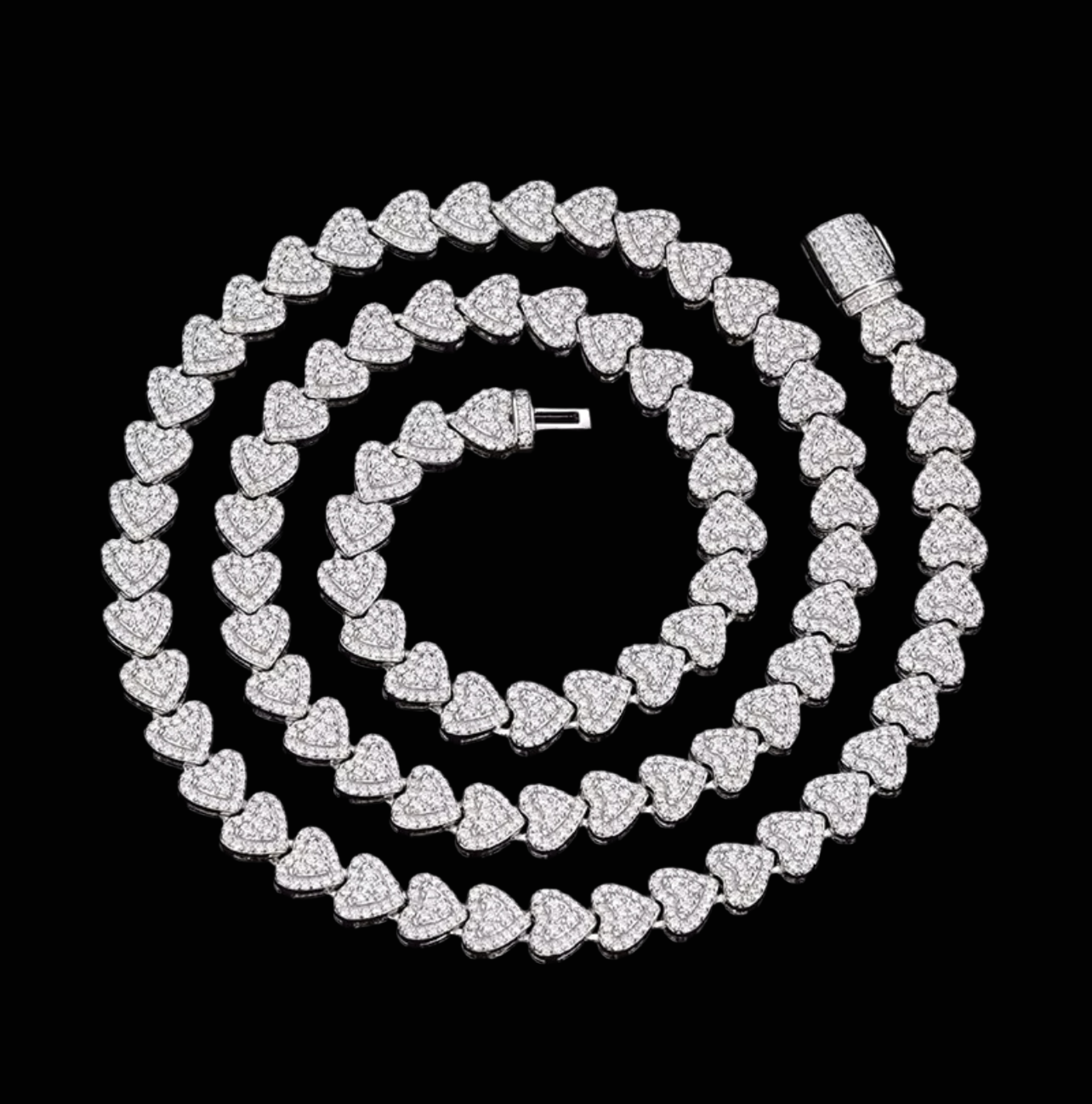 Tennis Corazon moissanita 8mm