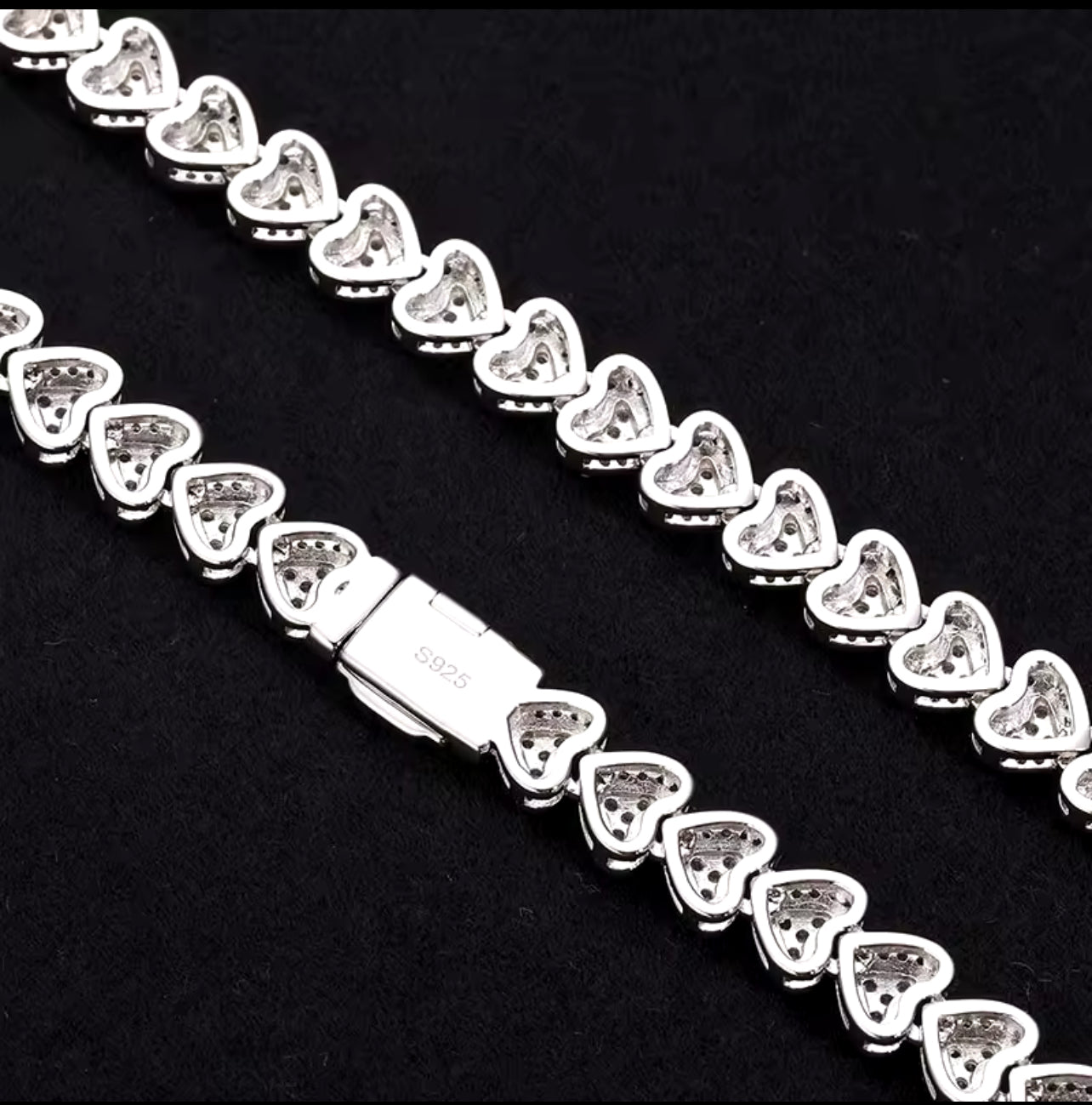 Tennis Corazon moissanita 8mm