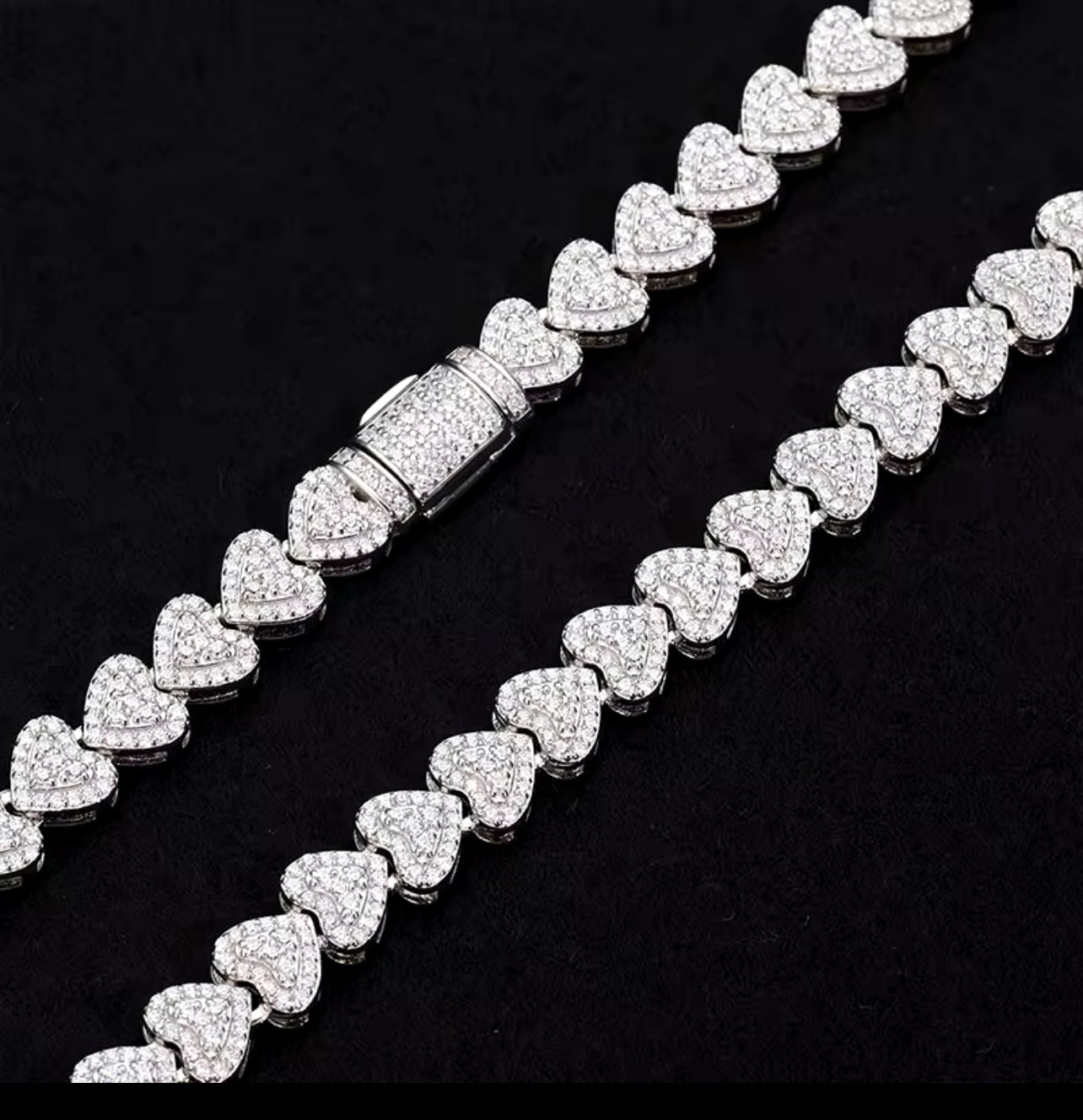 Tennis Corazon moissanita 8mm