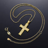 Dije cruz moissanita