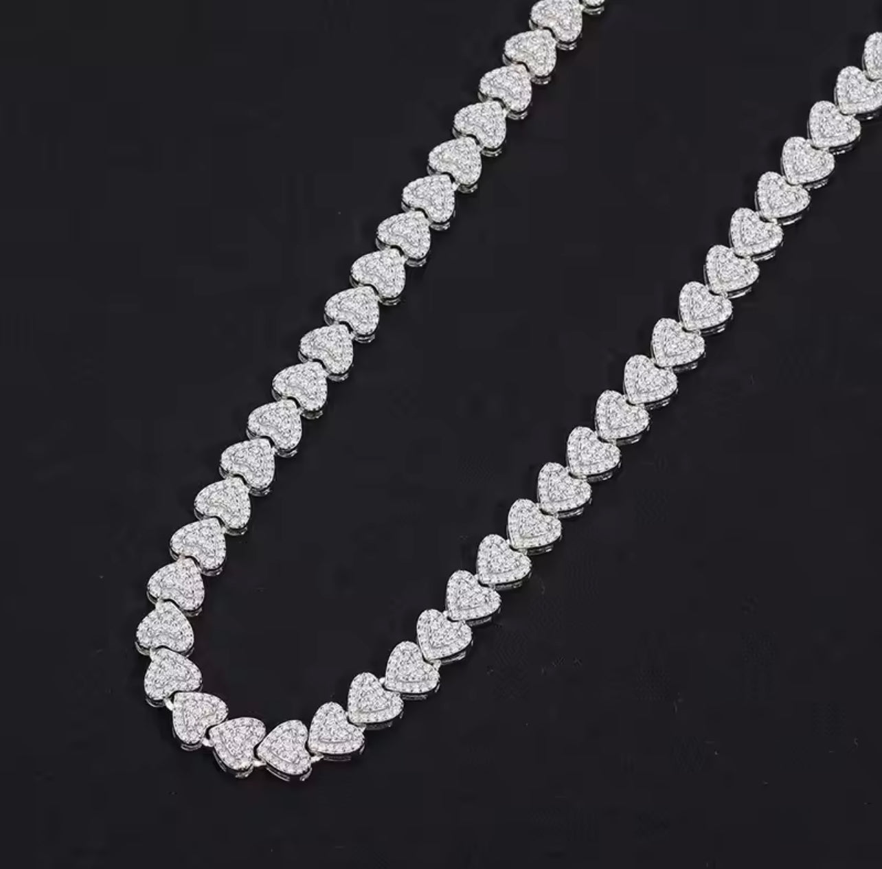 Tennis Corazon moissanita 8mm