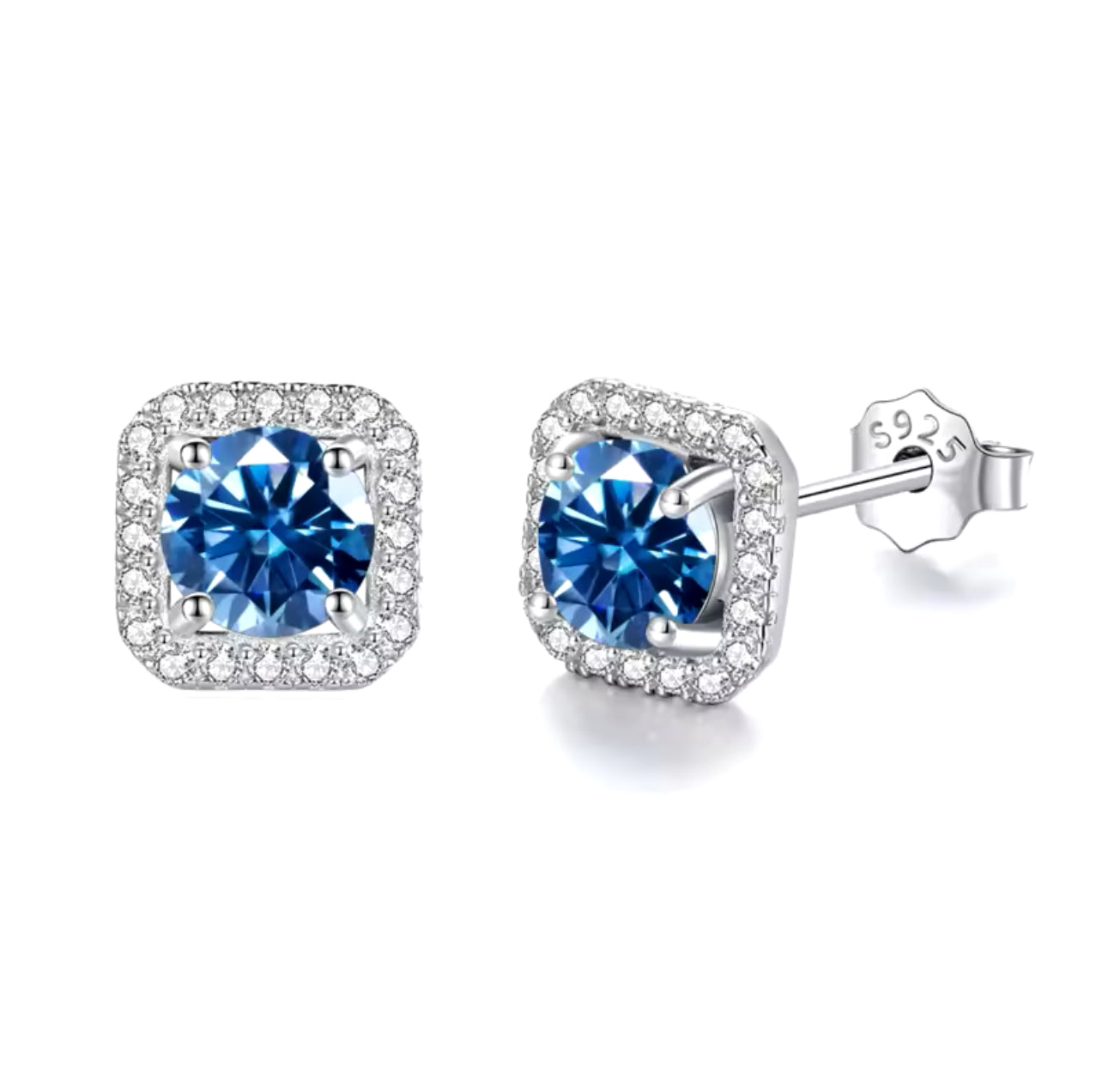 Aros de moissanita Vvs con piedra de color