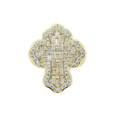 Anillo cruz baguette