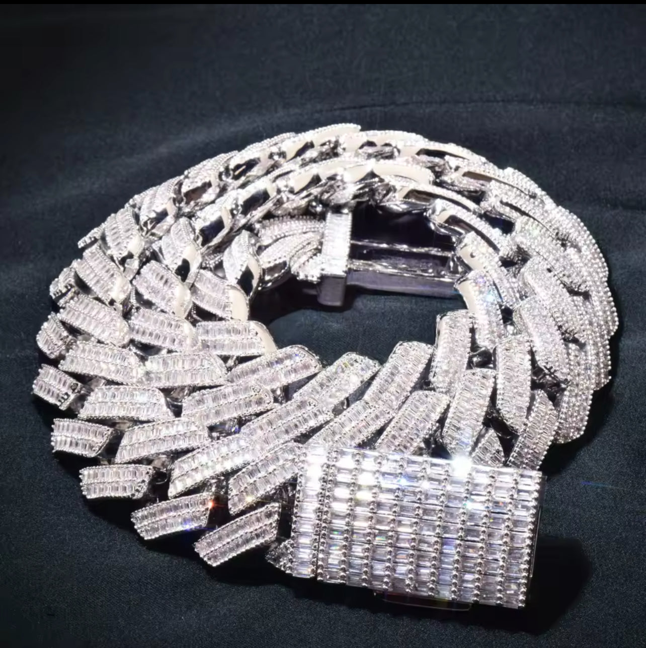 Cubana baguette plateada