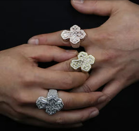 Anillo cruz baguette