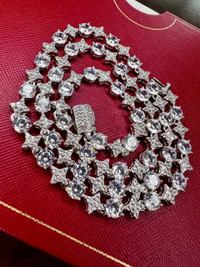 Cadena tennis redonda con estrella