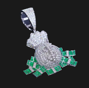 Colgante bolsa de dinero S925vvs