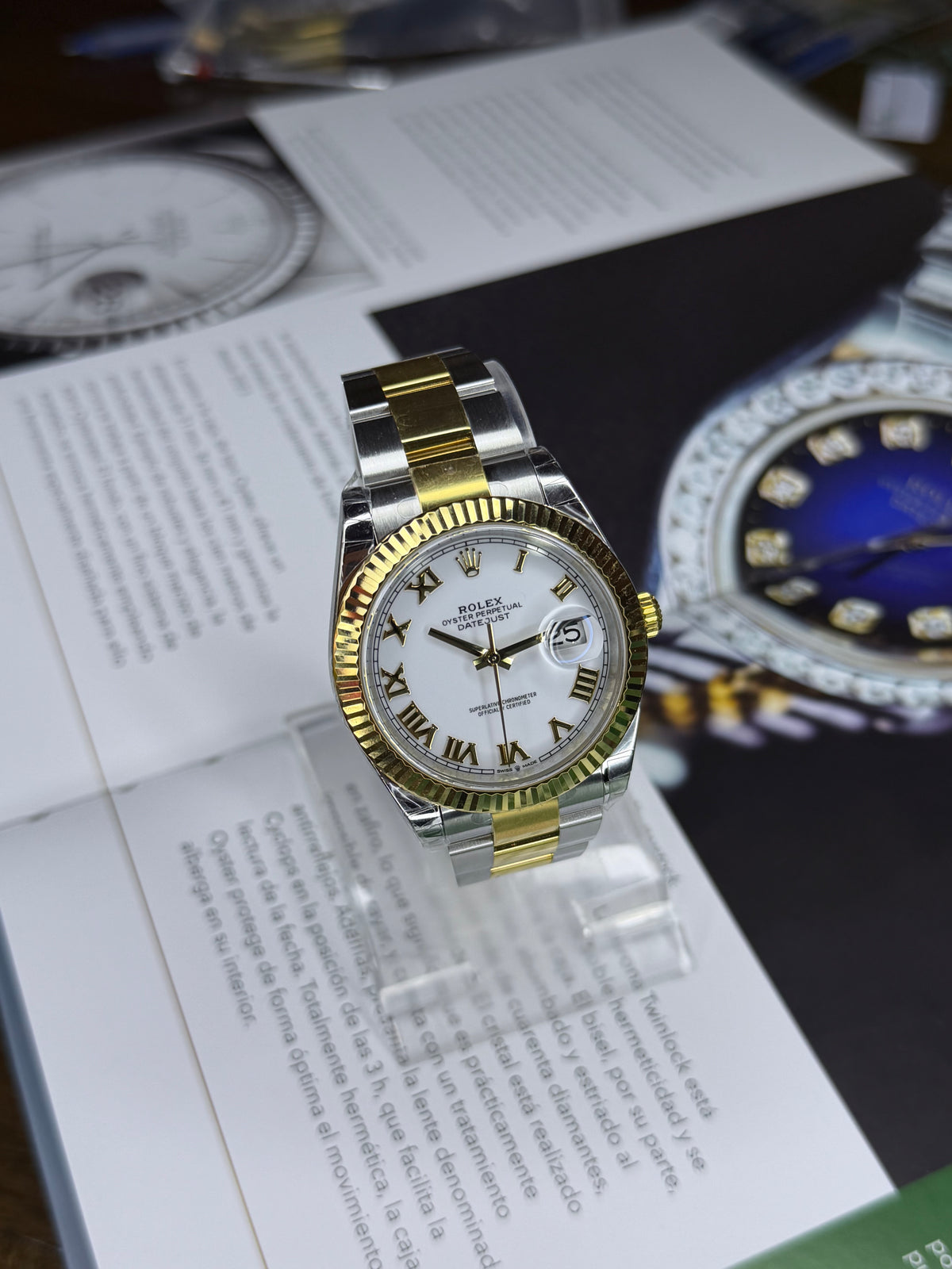Datejust Bicolor – Esfera Blanca con Índices Romanos