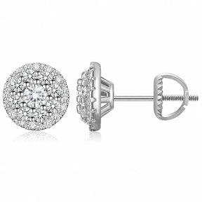 Aros Royal Halo – Plata S925 & Moissanita VVS