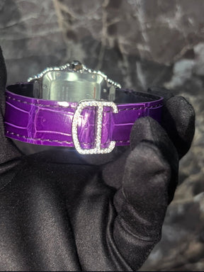 Reloj Purple Full Ice — Moissanita VVS · Calidad Suiza
