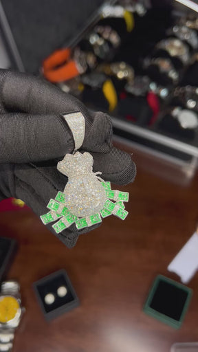 Colgante bolsa de dinero S925vvs