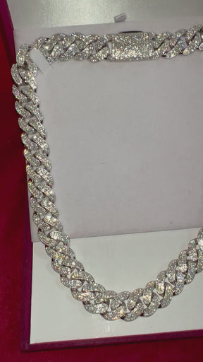 Cubana plata italiana moissanita